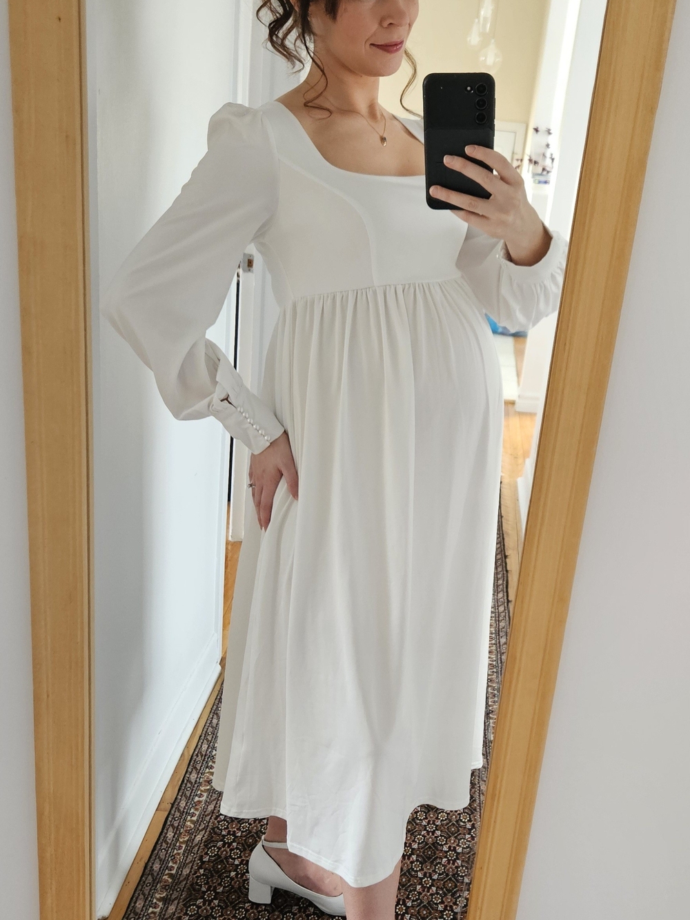 White Maternity Wedding Dress